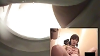 ヘアリープッシー盗撮トイレオナニー