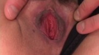 クローズアップアジアピンクの猫穴の広がり