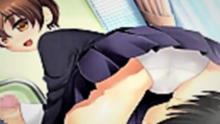 アニメエロゲ妹の那奈が朝勃ちのチンコをつかんでオナニーのお手伝い…