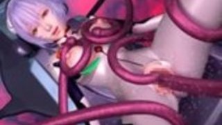 アニメアニメはモンスターの触手によって犯されます