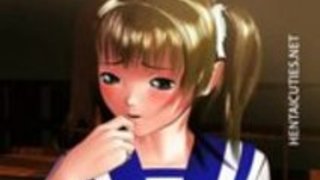 シャイ3Dアニメ女子高ショーおっぱい