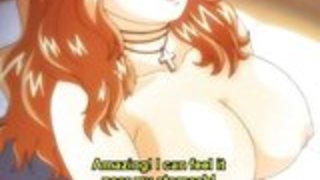 金升の巨大なジューシーなおっぱいに乗るとアニメの女性