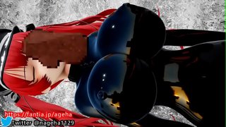 魔乳ホノルルのフェラチオ[3D MMD]